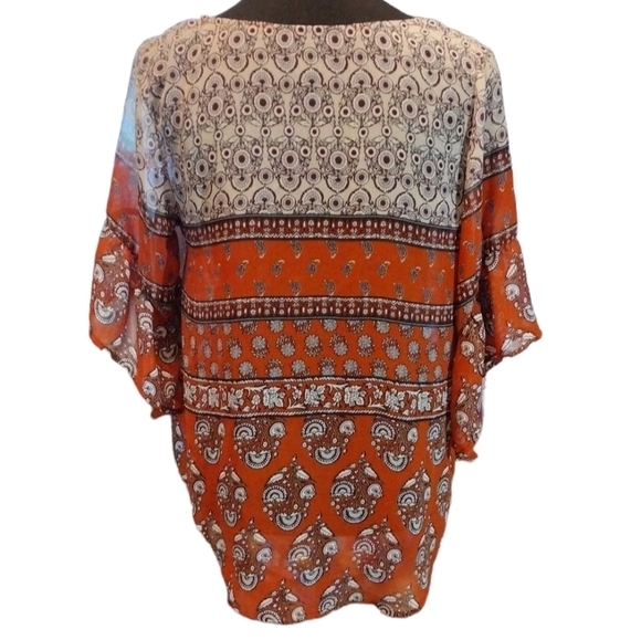 STYLE & Co Peasant 3/4 Sleeve  Blouse - Picture 3 of 5